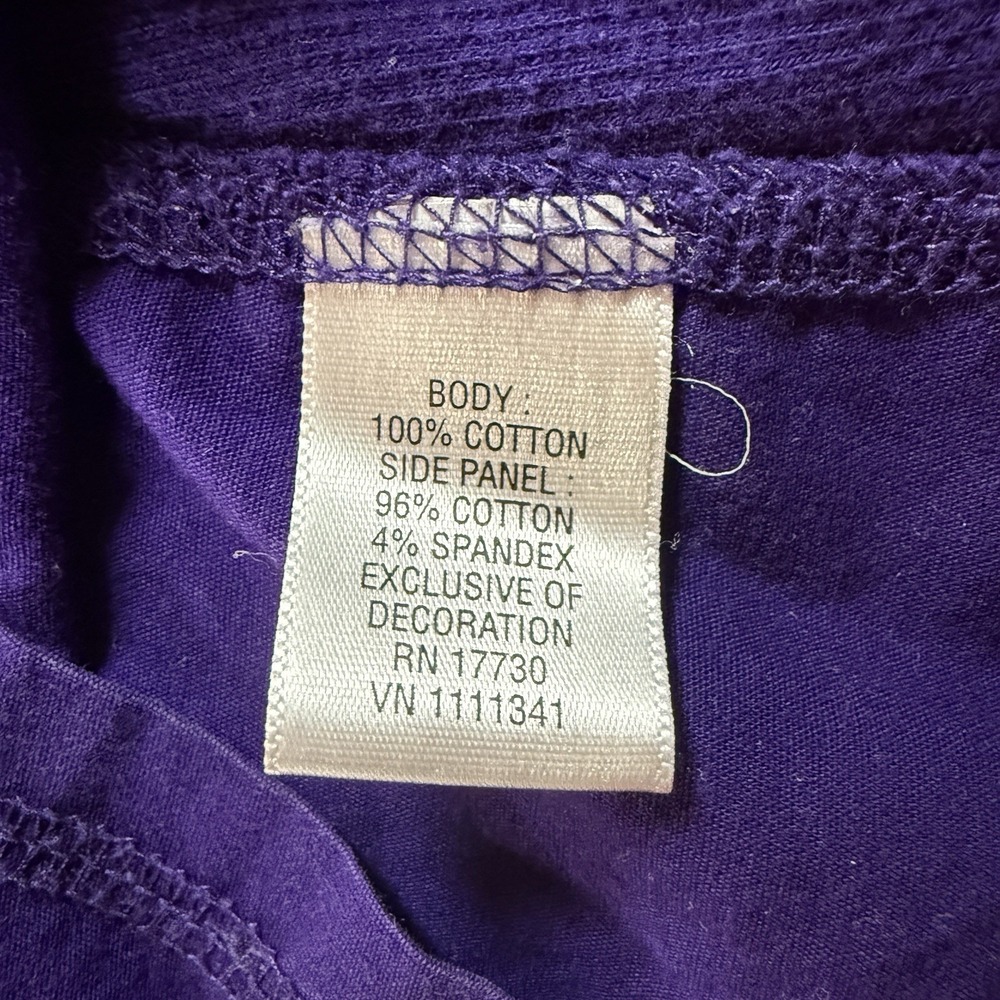 Converse One Star Women's XL Button Up Shirt Purple Cotton Casual Everyday Top - Picture 4 of 9